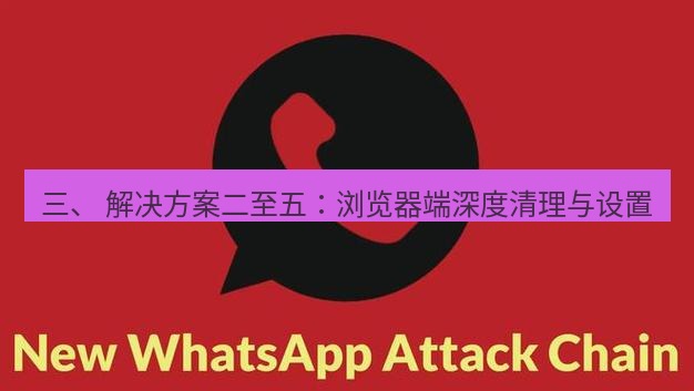 whatsapp 三、 解决方案二至五：浏览器端深度清理与设置