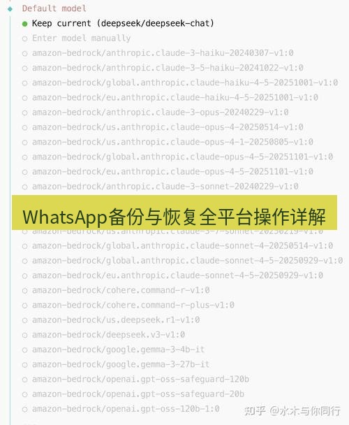 whatsapp WhatsApp备份与恢复全平台操作详解